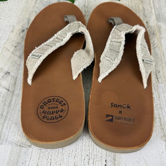 Sanuk Happy Placer Soft Top Surfrider size 12 men’s - Picture 5 of 8